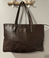 Coach Classic Hamptons Dark Brown Leather LG Business Travel Shoulder Bag 7790‎ Photo 0