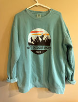 Comfort Colors Nats Outdoor Sports Mountain Graphic Sweatshirt Green Large L Photo 0