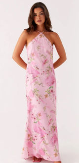 Peppermayo Pink Floral Maxi Dress Photo 0