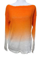 Lauren Ralph Lauren Linen Blend Sweater Womens Large Ombre Open Knit Boat Neck Photo 0