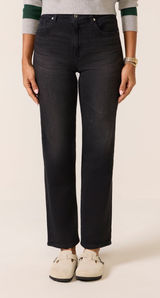 AG Brinley Mid Rise Straight Leg Dark Charcoal Black Jeans 28 Photo 0