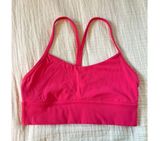 New Lululemon Size 8 Flow Y Bra Light Support A–C Cups Pink Photo 0