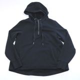 Athleta Cozy Karma 1/4 Zip Hoodie Women Medium Black High Low Hem Thumbhole Top Photo 0