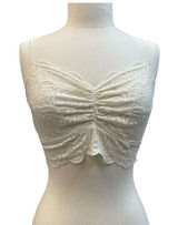 Cami Camisole Fairy Core Coquette PINK Victoria's Secret Lace Bralette Ivory L Photo 0
