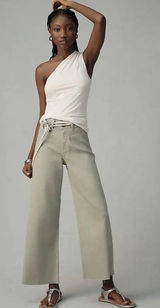 MAEVE Anthropologie The Ettie High-Rise Crop Wide-Leg Jeans by Size 27 Photo 0