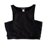 Solow X Daniella Clarke Black‎ Mesh Panel Crop Top Athleisure Streetwear Small Photo 0
