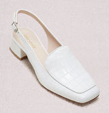 Kate Spade New York Sahiba Sling Back Pump White Crocodile Print Size‎ 8.5M Photo 0