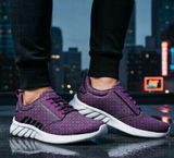 K•Swiss‎ Purple and White Athletic Sneakers with Knit Mesh Upper​ Photo 0