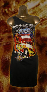 Forever 21 One Shoulder Mini Dress with Racing Car Graphic Mini Dress Photo 0