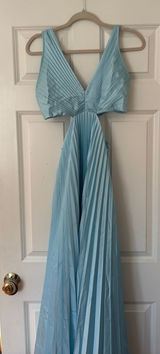Abercrombie Maxi Dress Cut-Out Satin Pleated Photo 0