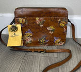 NWT Patricia Nash Floral Map Crossbody English Garden Leather Bag Photo 0