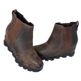 Sorel Joan of Arctic Wedge II Chelsea Boot Leather Brown Burnt Henna Womens 7 Photo 0
