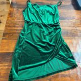 Double Crazy Juniors Sleeveless Green Velvet Short‎ Dress Size L Formal Photo 0