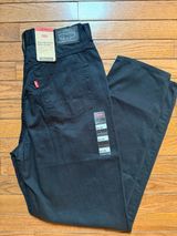 Levi's High Waisted Black Cotton Mom Jeans NWT Size 30x30 (10) Tapered Leg Denim Photo 0