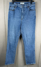 Abercrombie & Fitch Ankle Straight Ultra High Rise Jeans Size 29/8XL Medium Wash Photo 0