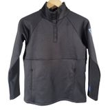 LIJA Women's Black‎ Royal 1/4 Zip Moisture Wicking Athletic Pullover Top S Photo 0