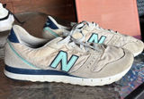 New Balance Beige Sneakers with Mint Blue 'N' Accent Photo 0