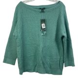 Lauren Ralph Lauren Sage Green Open Knit Cotton Boat Neck Sweater XL NWT Photo 0