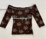 Unique Vintage Vintage Coquette Core Off the Shoulder 3/4 Sleeve Floral Top Photo 0