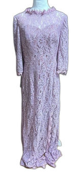 NWT JJ's House Lace Full Length Dress Womens 14 Wisteria Formal‎ Wedding Event Photo 0