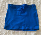 Twosided Low Rise Royal Blue Mini Skirt Photo 0