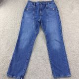 We‎ The Free Beacon Jeans Womens 30 High Rise Straight Leg Stretch Denim Blue Photo 0