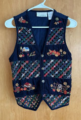 VTG Casey & Max Waistcoat Vest Womens Small Navy Fall Cardigan Style‎ India Photo 0