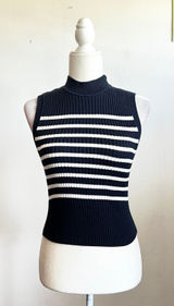 Abercrombie & Fitch Striped Ribbed Tank Top‎ Soft Girl Coquette Retro Cute Small Photo 0