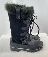 Khombu Lace Up Faux Fur Snow Boots in Black Size 6.5‎ Photo 0