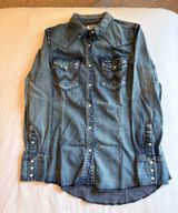 Wrangler Women’s Western Pearl Snap Denim Shirt Photo 0
