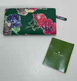 Kate Spade Grant Street Stacy Floral Bloom Green Bi-Fold Organizer Wallet Purse Photo 0