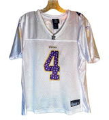 NFL Minnesota Vikings Brett Favre Reebok Women's XL White Jersey Photo 0