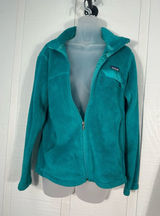 Patagonia Women’s Teal Green Full Zip Fleece Jacket Size Medium EUC Photo 0