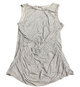 Ann Taylor Womens Black White Polka Dot Ruched Tank Top Tunic XL Sleeveless Photo 0