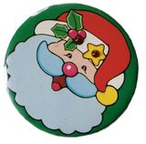 Vintage Tony Inc Santa Head Circle Light Up Button Costume Jewelry Photo 0