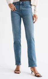 Abercrombie & Fitch 90s Straight Mid Rise Jeans Size 27 Extra Long Blue Retro Photo 0