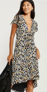 Abercrombie and Fitch Boho Midi Floral Dress Size XS Photo 0