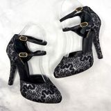 Dolce & Gabbana Vintage Y2K Embroidered Glitter Mary Jane Ankle Strap Heels 37.5 Photo 0