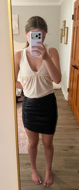Amazon Black Leather Skirt Photo 0