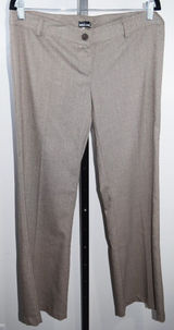 Wet Seal Trousers Sz L Taupe Brown Sparkle Tweed Straight Leg Pants Y2K Vintage Photo 0