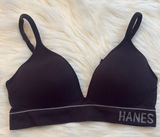 Hanes Women's Black Bralette Photo 0