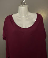We The Free Shirt Womens Small Red Scoop Neck Short Sleeve Relaxed Tee Top Photo 0