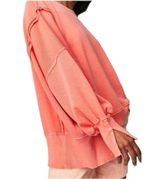 We the Free Free People Camden Cozy Super Oversized Coral Sweatshirt Rare Color Photo 0