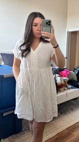 White Mini Dress Universal Thread Photo 0