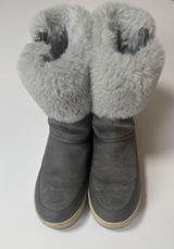 Koolaburra by UGG Womens Grey Suede Faux Fur Zip Winter Boots 1105889‎ Size 6 Photo 0