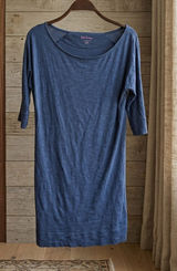 Lilly Pulitzer Navy Scoop Neck Tee with Pink Logo 3/4 Sleeves Photo 0
