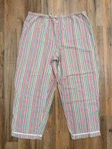 Secret Treasures 100% Cotton Striped Pajama Pants L‎ Multi Color Sleepwear Photo 0
