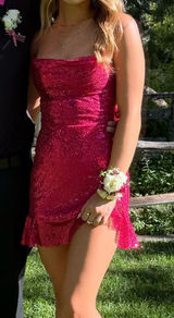 B Darlin Dress Homecoming Pink Sparkly Photo 0