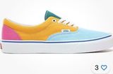 Vans color block tennis shoes canvas in blue and orange Photo 0