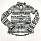 Nike Pro‎ Dri-FIT 1/2 Zip Pullover Womens Size M Grey Geometric Fair Isle Fleece Photo 0